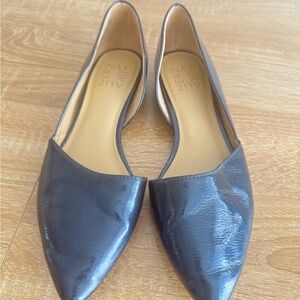 Naturalizer Shiny Black Flats